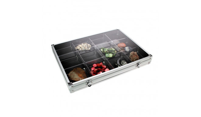 SAFE Aluminum Display Case 12 Compartments