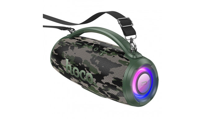 Bluetooth speaker LED 2 x 20W 4h Hoco HA4 camouflage green
