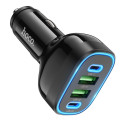 HOCO car charger  2 x USB A + 2 x Typ C PD QC 72W NZ11 black