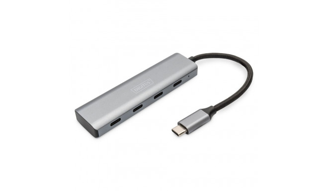 DIGITUS USB-C 4 porti jaotur tumehall 4x