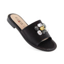 Flip-flops with rhinestones S.Barski W OLI262A, black (40) Flip-flops with rhinestones S.Barski W OLI262A, black (40)