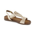 Sergio Leone W SK445 gold openwork flat sandals (38)