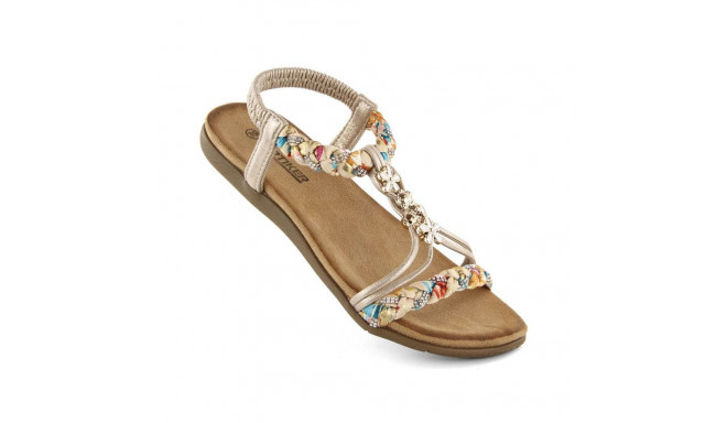 Comfortable slip-on sandals Artiker W HBH76A, beige (40)