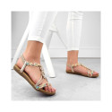 Comfortable slip-on sandals Artiker W HBH76A, beige (40)
