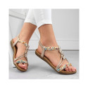 Comfortable slip-on sandals Artiker W HBH76A, beige (40)