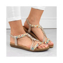 Comfortable slip-on sandals Artiker W HBH76A, beige (40)