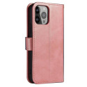 Magnet Case pro Samsung A15 s klopou a peněženkou - růžové