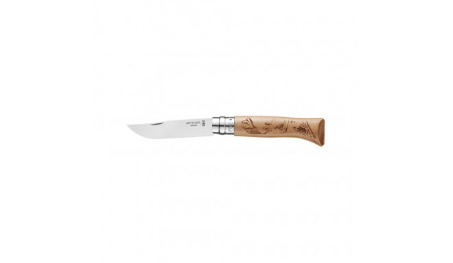 Knife Opinel N°08 Stainless Steel Engraving Hiking