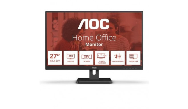 AOC E3 Q27E3UAM computer monitor 68.6 cm (27&quot;) 2560 x 1440 pixels Quad HD Black