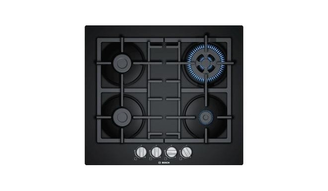 Bosch Serie 4 PNH6B6B90 hob Black Built-in 60 cm Gas 4 zone(s)