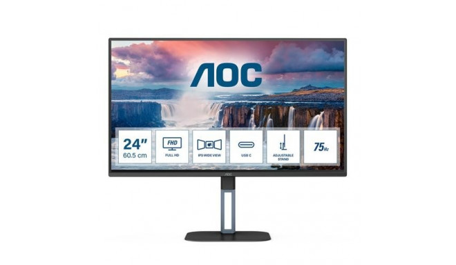 AOC V5 24V5C/BK computer monitor 60.5 cm (23.8&quot;) 1920 x 1080 pixels Full HD LED Black
