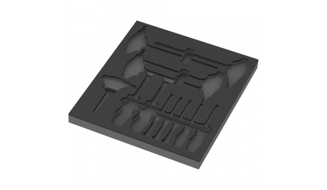 Wera 9813 foam insert for hex screwdriver set 1, empty (black/grey, for Tool Rebel workshop trolley)