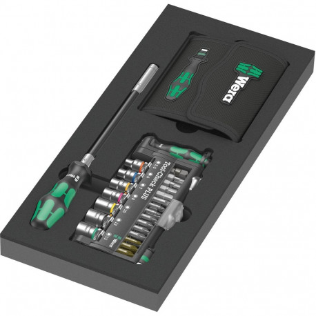 Wera 9750 Kraftform Compact and Tool-Check PLUS Set 1, 57-piece tool set (black/green, socket wrench