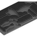 Wera 9813 foam insert for hex screwdriver set 1, empty (black/grey, for Tool Rebel workshop trolley)