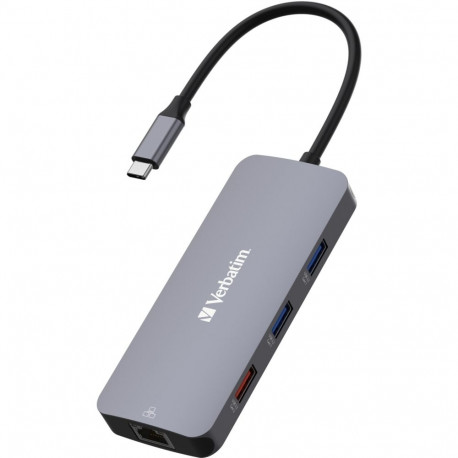 USB-C pro mitmeportiline hub CMH-09 9 porti, HDMI, RJ-45, 3x USB-A, 2x USB-C, SD, microSD, hall