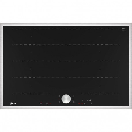 Neff T68STY4L0 N 90, self-sufficient hob (black/stainless steel, 80 cm)