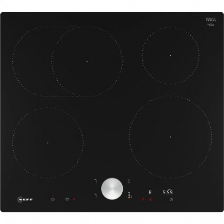 Neff T56PTF1L0 N 90, self-sufficient hob (black/stainless steel, 60 cm)