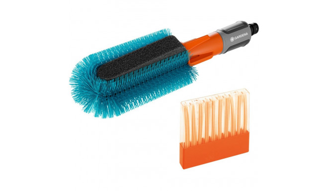 GARDENA Cleansystem bicycle brush set, washing brush (grey/turquoise, incl. 10 soap sticks)