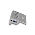 DeLOCK USB 10 Gbps hub with 4 USB Type-A ports + 1 quick charging port, USB hub (grey, incl. power s