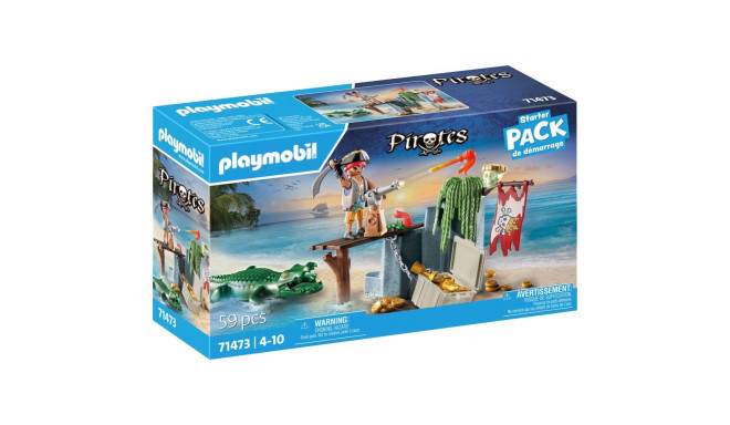 PLAYMOBIL 71473 Pirates Starter Pack Pirate with Alligator, construction toy