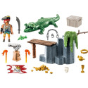 PLAYMOBIL 71473 Pirates Starter Pack Pirate with Alligator, construction toy