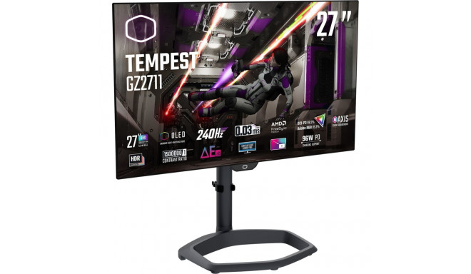 Cooler Master GZ2711 - 27 - LED monitor, black, QHD, AMD Free-Sync Premium, USB-C, 240Hz panel