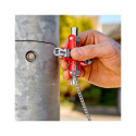 KNIPEX universal key 00 11 06, socket wrench (silver/red, for common cabinets and locking systems)