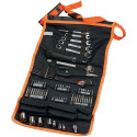 BLACK+DECKER Mechanic Set with Roll Bag 76 Piece Tool Set (Black/Orange)