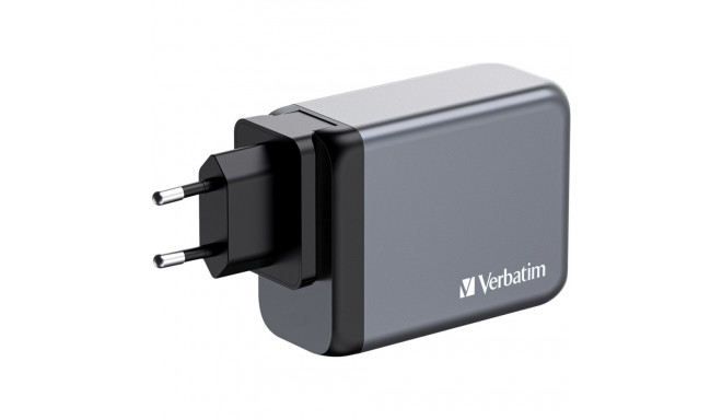 Verbatim GaN charger 200W, 1x USB-A, 3x USB-C (grey, PD 3.0, QC 3.0)