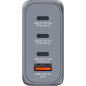 Verbatim GaN charger 100W, 1x USB-A, 3x USB-C (grey, PD 3.0, QC 3.0)