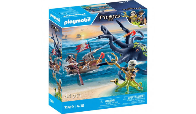 PLAYMOBIL 71419 Pirates Fighting the Giant Octopus, construction toy