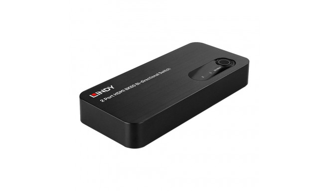 Lindy 2-Port HDMI Switch 2.1 8K60 HDR (black, bidirectional)