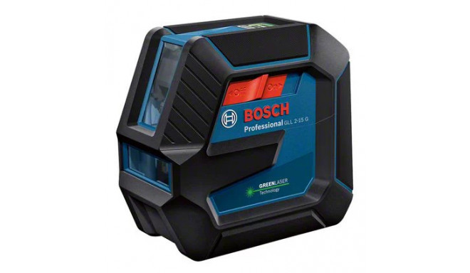 Bosch Line laser GLL 2-15 G Professional, with construction tripod, cross line laser (blue/black, ho