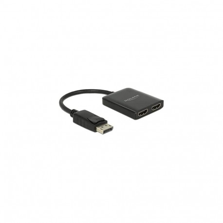 DisplayPort jaotur 1.4 > 2x HDMI MST 20cm kaabel, must