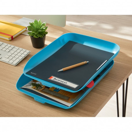 Letter Tray Set Leitz Cosy 2pcs Blue