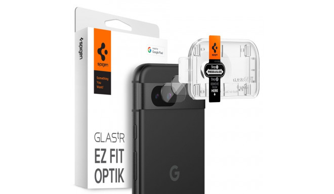 OSŁONA APARATU SPIGEN OPTIK.TR ”EZ FIT” CAMERA PROTECTOR 2-PACK GOOGLE PIXEL 8A CLEAR