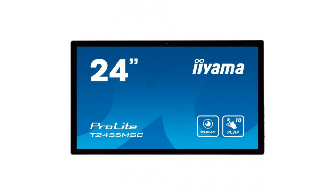 iiyama ProLite T2455MSC-B1, LED monitor - 24 - black, FullHD, IPS, touchscreen