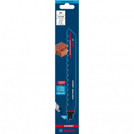 EXPERT Säbelsägeblatt ‘Hollow Brick’ S 1543 HM, 3 Stück (Länge 240mm)