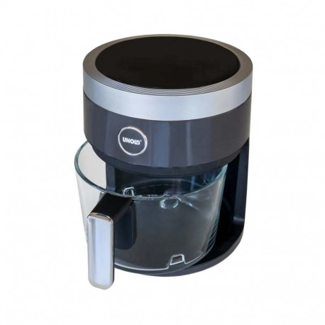 Unold hot air fryer glass 58695 (stainless steel (brushed)/black, 1,200 watts)