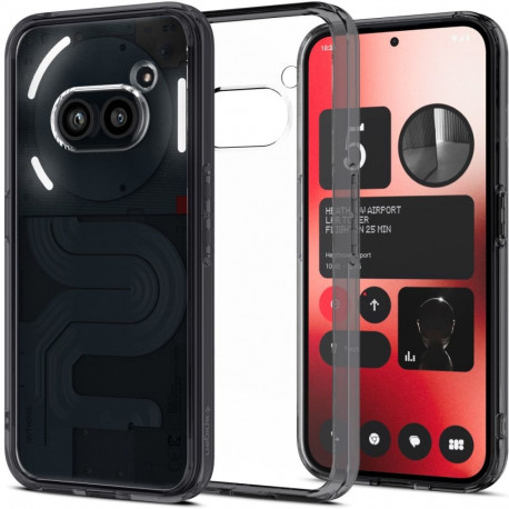 Kaitseümbris Ultra Hybrid, Nothing Phone (2a) / Nothing Phone (2a) Plus, läbipaistev tumehalli ääreg