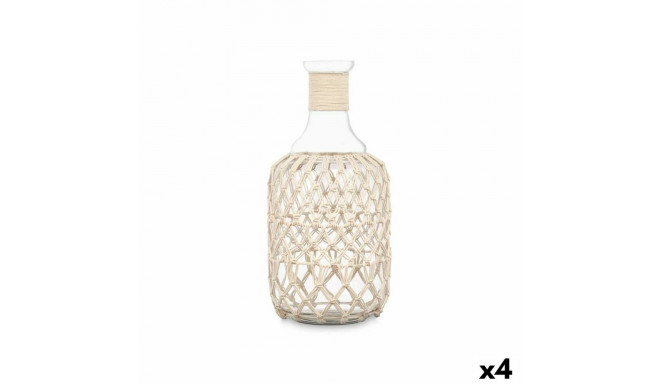 Bottle White Transparent 18 x 38 cm Decorative (4 Units)