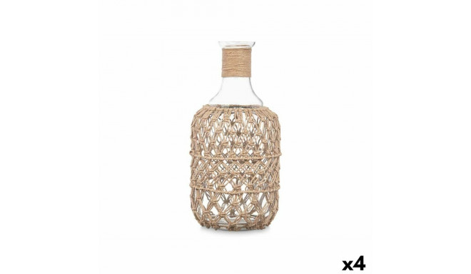 бутылка 21639BR Прозрачный Натуральный 18 x 38 cm Декоративный (4 штук)