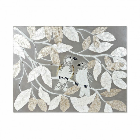 Kangas DKD Home Decor Beež Hall Taime leht 90 x 4 x 70 cm