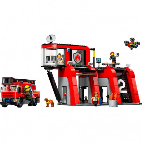 60414 City Feuerwehrstation mit Drehleiterfahrzeug