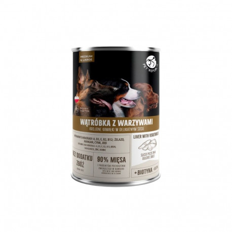 PET REPUBLIC täiskasvanud keskmine ja suur maks köögiviljadega märg koeratoit 1250g