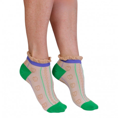 SOKISAHTEL NORAH beežid madalad puuvillased sokid 444