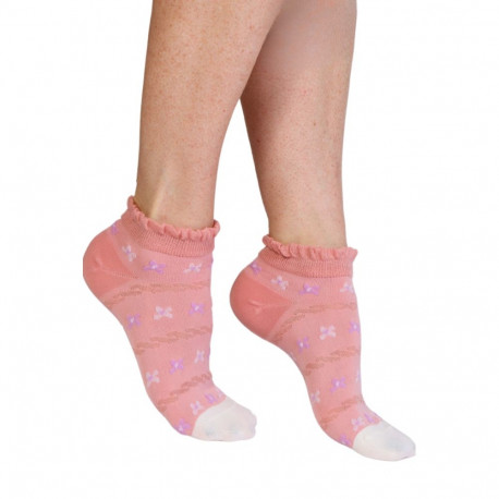 SOKISAHTEL LONDYN roosad madalad puuvillased sokid 444