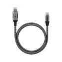 "Goobay USB-A 3.0 > RJ45 (ST-ST) 2m Ethernet-Kabel Schwarz-Silber"
