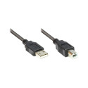 "GoodConnections USB 2.0 A > B (ST-ST) 1,8m Adapterkabel Schwarz"