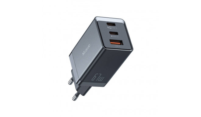 Mcdodo CH-1541 GaN wall charger, 2x USB-C, 1x USB, 67W (black)